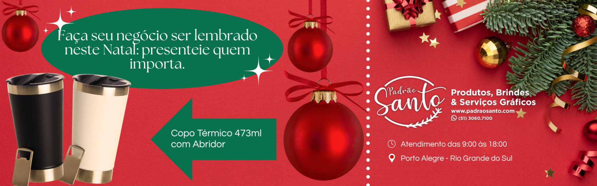 Copo Térmico 473ml (natal)