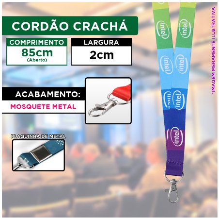 CORDO DE CRACH C/ MOSQUETE / PLAQUINHA DE METAL
