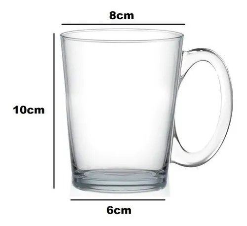 Canecas Xcaras Vidro Ch Caf 300ml