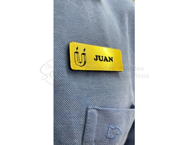 Broche de identificao Magntico Escovado