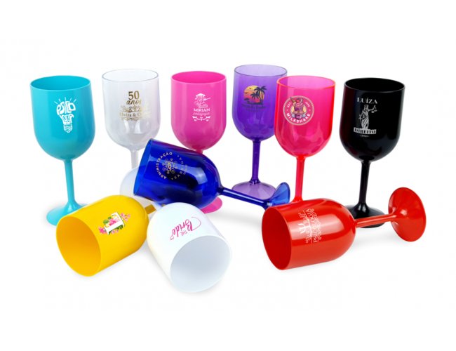 TAÇA DE VINHO EM ACRÍLICO 290ml